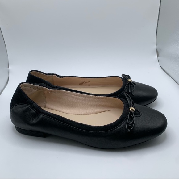 NWOB Cole Haan Women's Keira Ballet Flat, Black leather bow size 7B 1083 - Picture 5 of 11